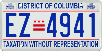 DC license plate EZ4941