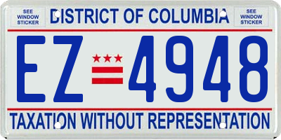 DC license plate EZ4948