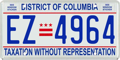 DC license plate EZ4964