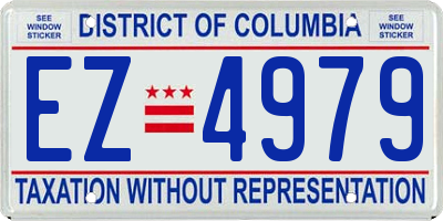 DC license plate EZ4979