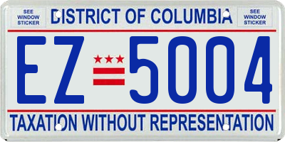 DC license plate EZ5004