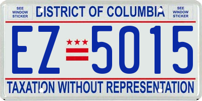 DC license plate EZ5015