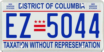 DC license plate EZ5044