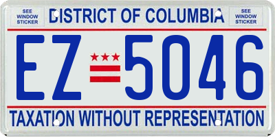 DC license plate EZ5046