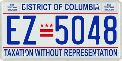 DC license plate EZ5048