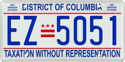 DC license plate EZ5051