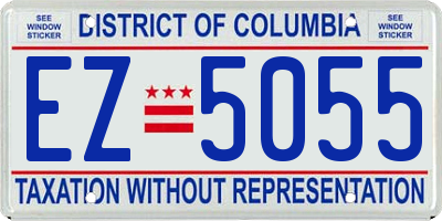 DC license plate EZ5055