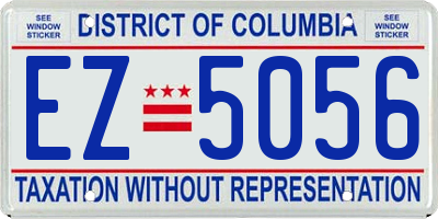 DC license plate EZ5056