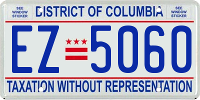 DC license plate EZ5060