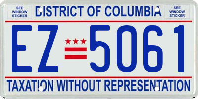 DC license plate EZ5061