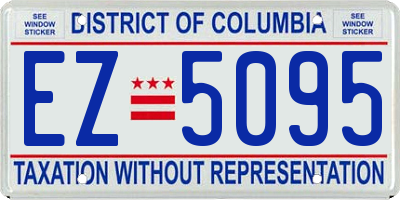 DC license plate EZ5095