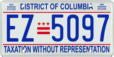 DC license plate EZ5097