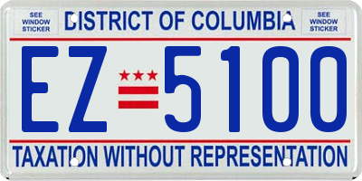 DC license plate EZ5100