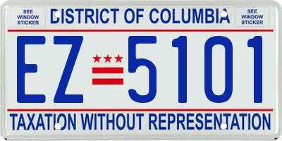 DC license plate EZ5101