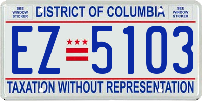 DC license plate EZ5103