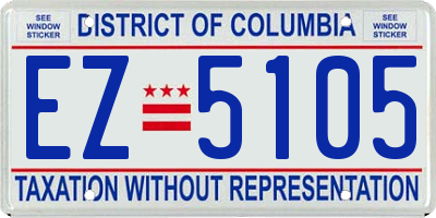 DC license plate EZ5105