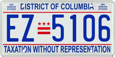 DC license plate EZ5106