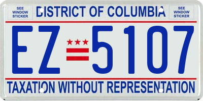 DC license plate EZ5107