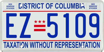 DC license plate EZ5109