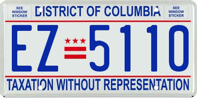 DC license plate EZ5110