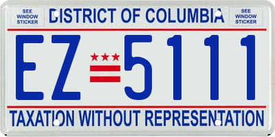 DC license plate EZ5111