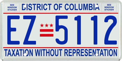 DC license plate EZ5112