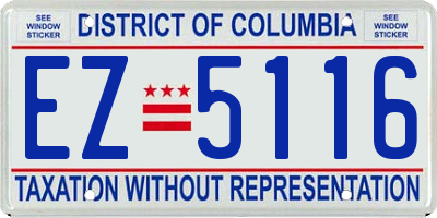 DC license plate EZ5116