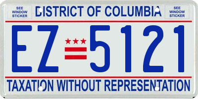 DC license plate EZ5121