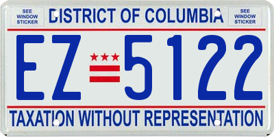 DC license plate EZ5122