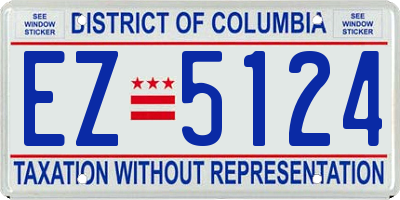 DC license plate EZ5124