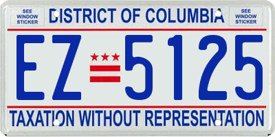 DC license plate EZ5125