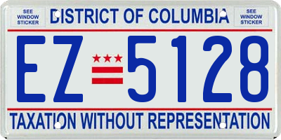 DC license plate EZ5128