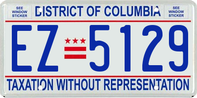 DC license plate EZ5129