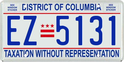 DC license plate EZ5131