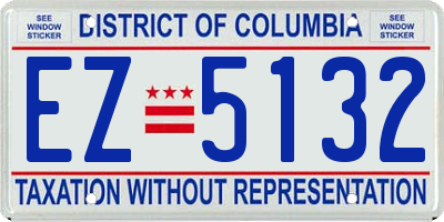 DC license plate EZ5132