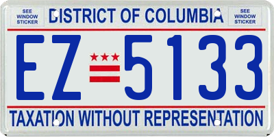 DC license plate EZ5133