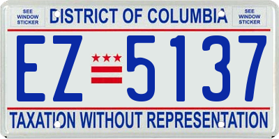 DC license plate EZ5137