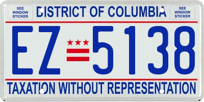 DC license plate EZ5138