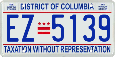 DC license plate EZ5139