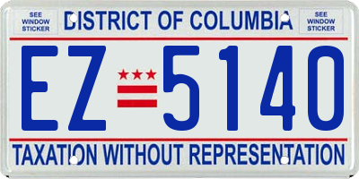 DC license plate EZ5140