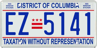 DC license plate EZ5141