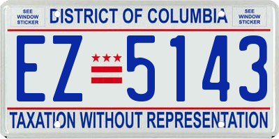 DC license plate EZ5143