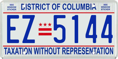 DC license plate EZ5144