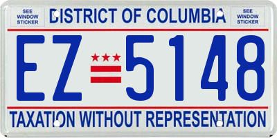 DC license plate EZ5148