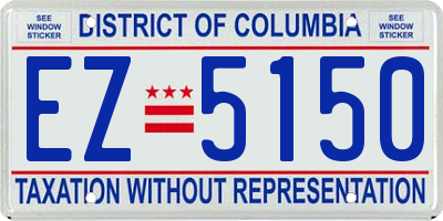 DC license plate EZ5150