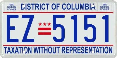 DC license plate EZ5151