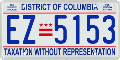 DC license plate EZ5153