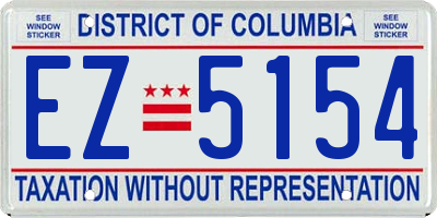 DC license plate EZ5154