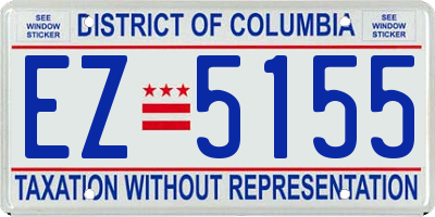 DC license plate EZ5155