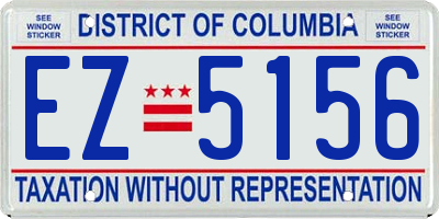 DC license plate EZ5156